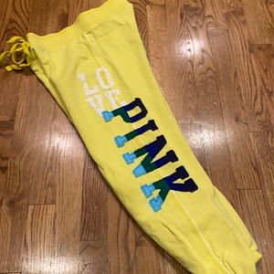 Victoria’s Secret pink cropped sweats pants